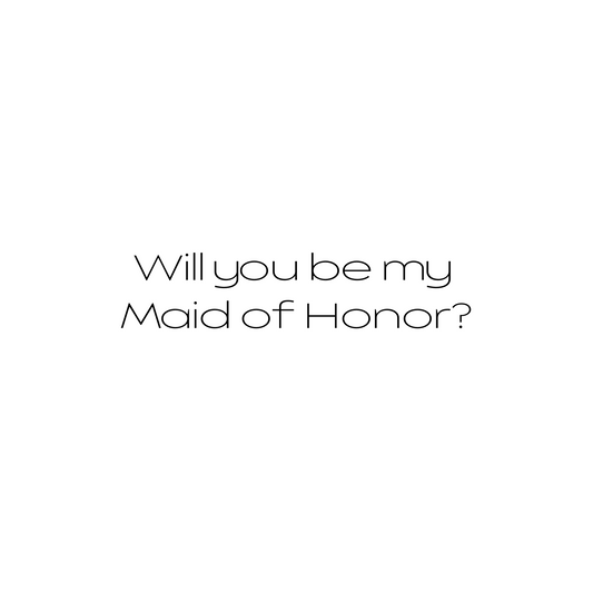 Maid of Honour Proposal Box Vinyl Sticker