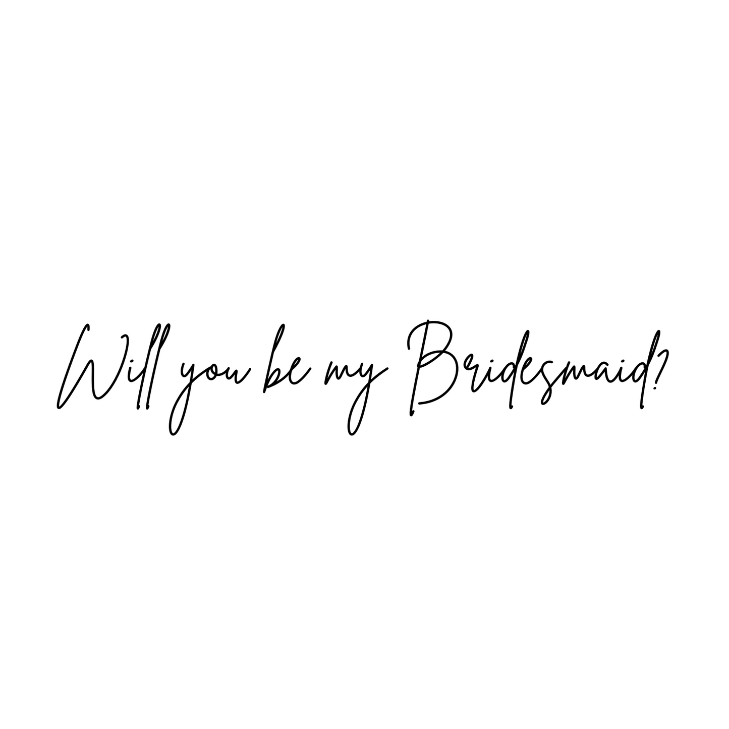 Bridesmaid Proposal Box Vinyl Sticker
