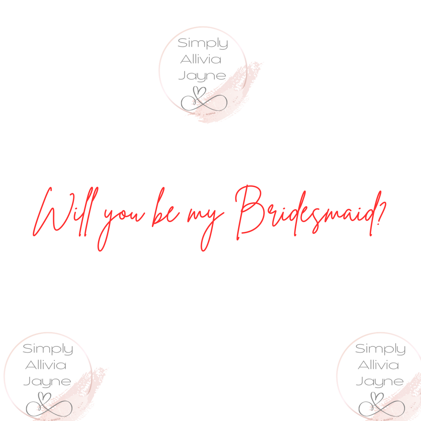 Bridesmaid Proposal Box Vinyl Sticker
