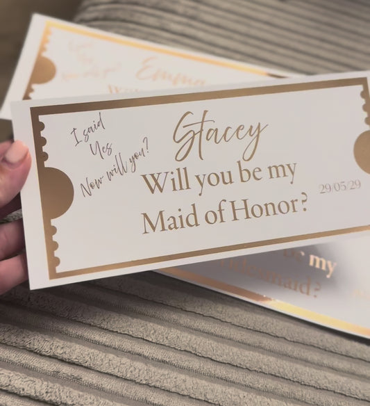 Bridal Party proposal Tickets