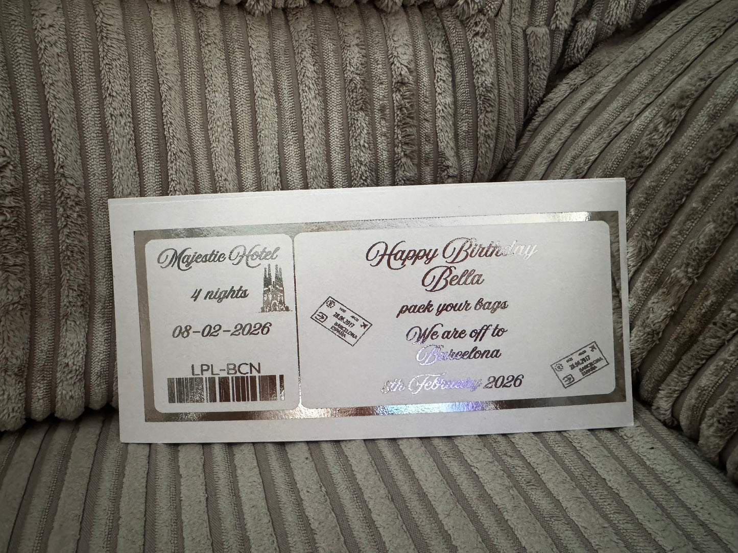 Personalised Foiled Event Tickets