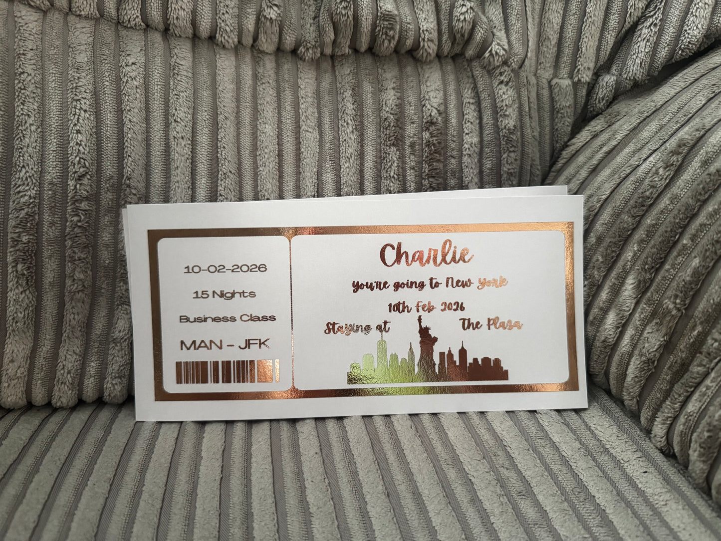 Personalised Foiled Event Tickets