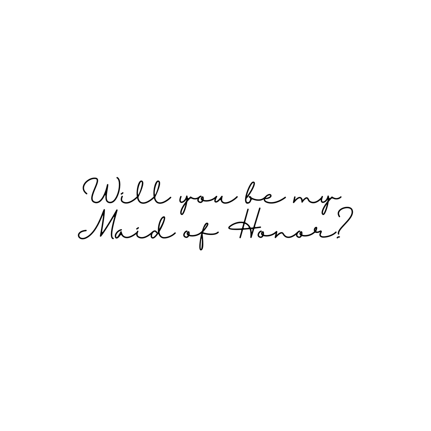Maid of Honour Proposal Box Vinyl Sticker
